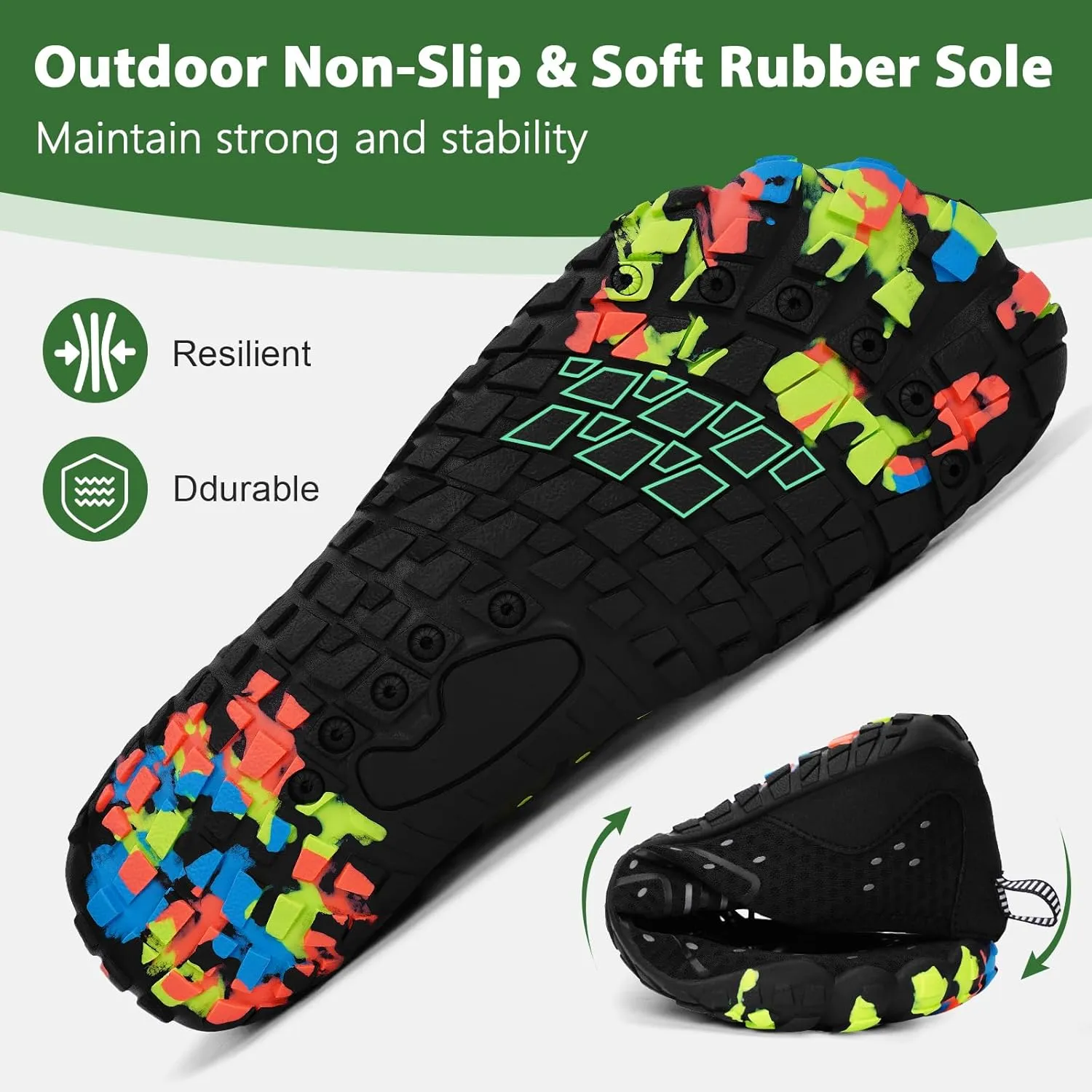 Hike Barefoot Water Shoes Women Men Footwear Wide Toe Quick-Dry Pro Barefoot Swim Beach Breathable Grounding Shoes Non-Slip Aqua Socks Shoe for Pool Walking Kayaking Hiking Surfing