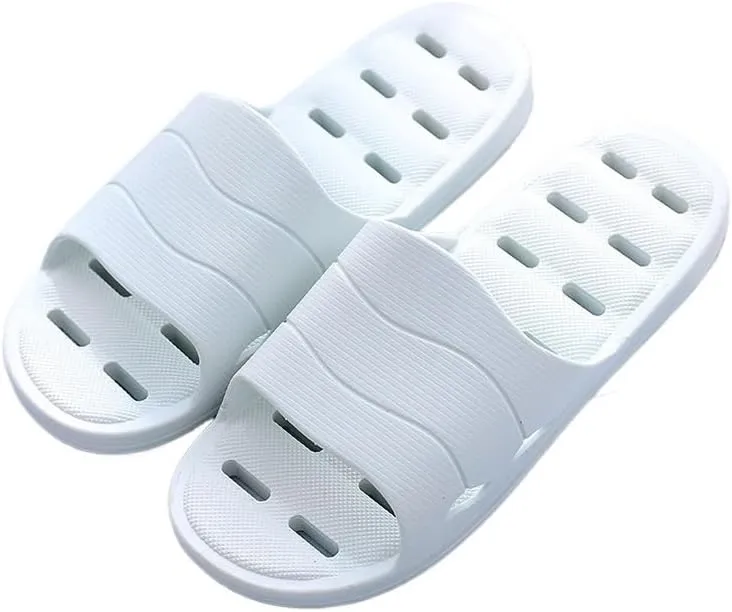 HOLLYWEED Hollow-Out Bathroom Slippers Summer Couples Indoor Non-Slip Quick Dry Deodorant Bath Sandals