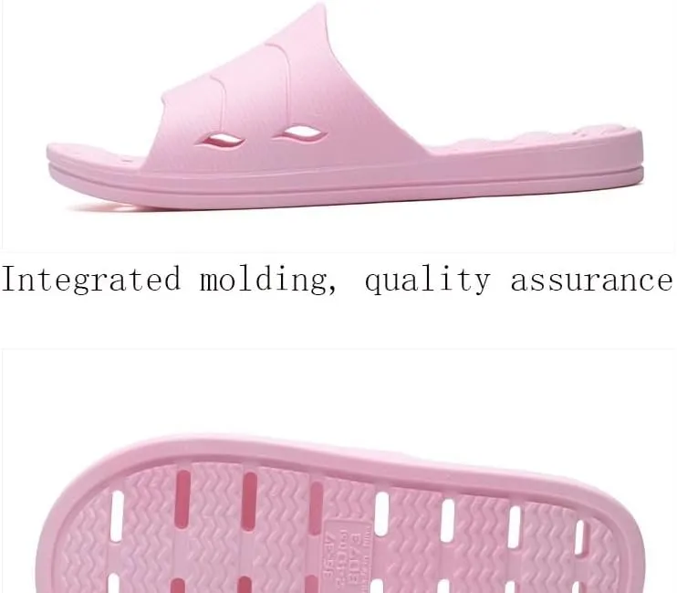 HOLLYWEED Hollow-Out Bathroom Slippers Summer Couples Indoor Non-Slip Quick Dry Deodorant Bath Sandals