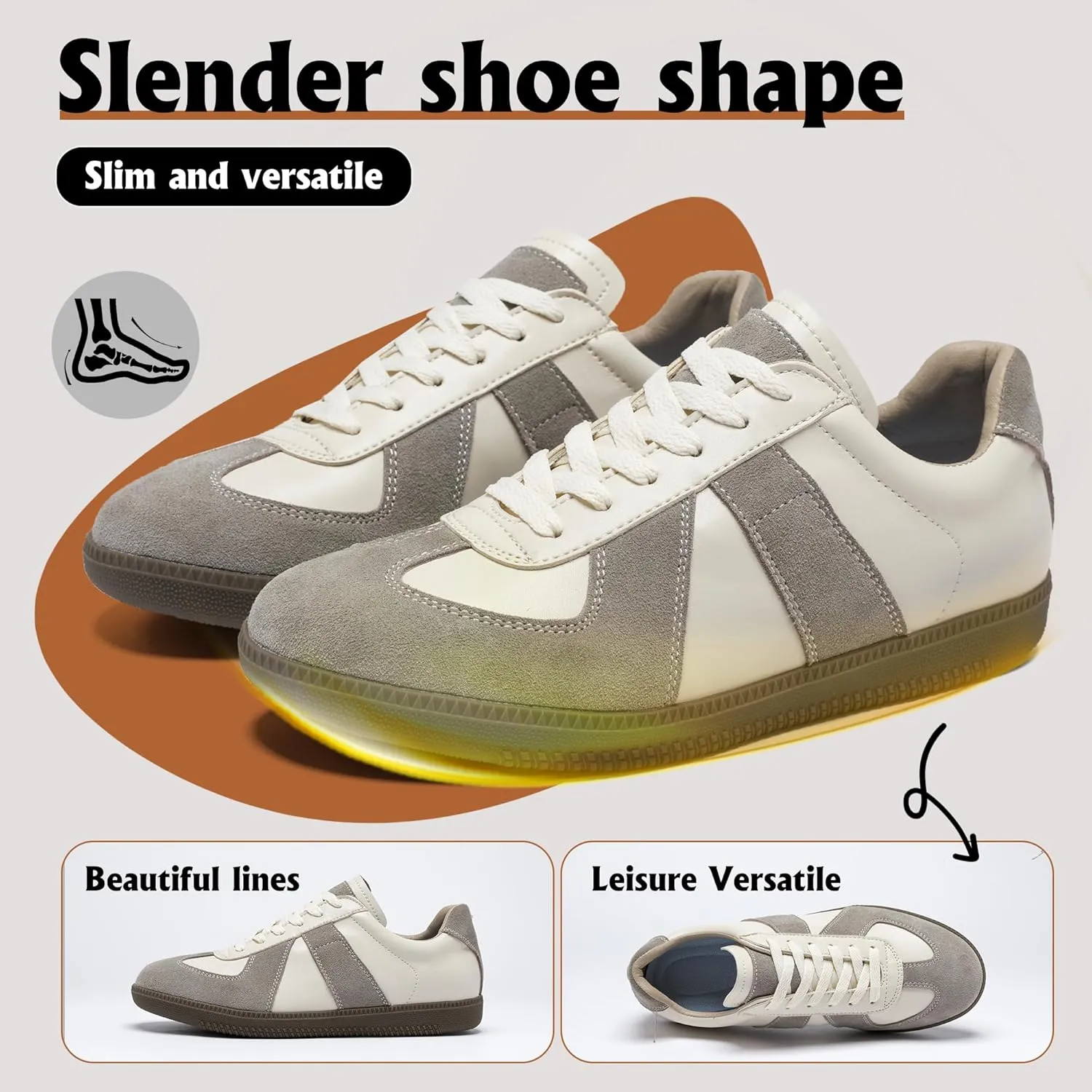 Hopelong Retro Tennis Shoes Trainers Skateboard Shoes Lace Up Sneakers Lightweight Comfort Walking Footwear for Women Men