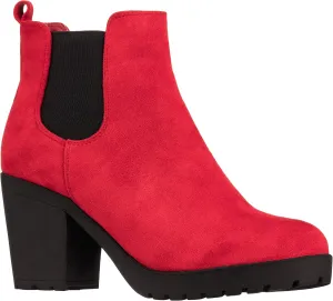 ILLUDE Women’s Classic Chelsea Bootie Chunky Mid Heel Rounded Toe Slip On Boots