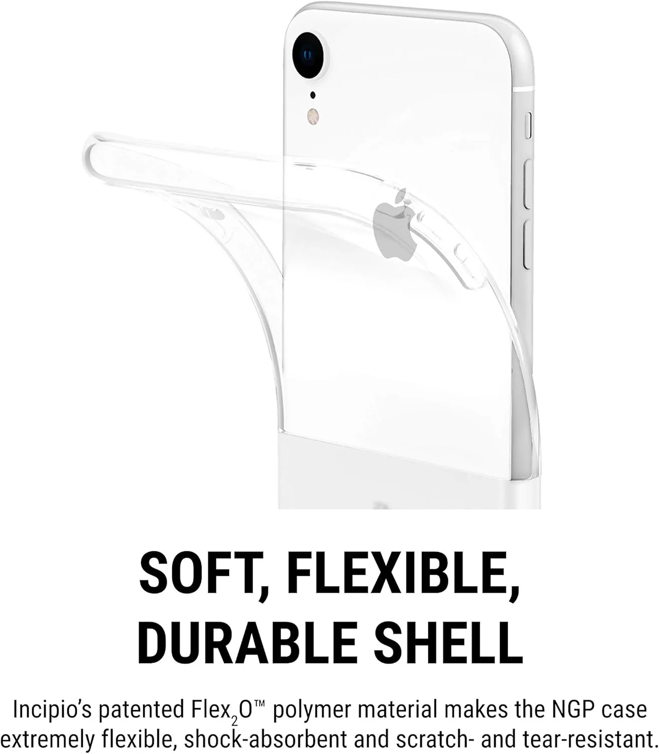Incipio NGP Translucent Case for iPhone iPhone XR (6.1") with Flexible Shock-Absorbing Drop-Protection - Clear