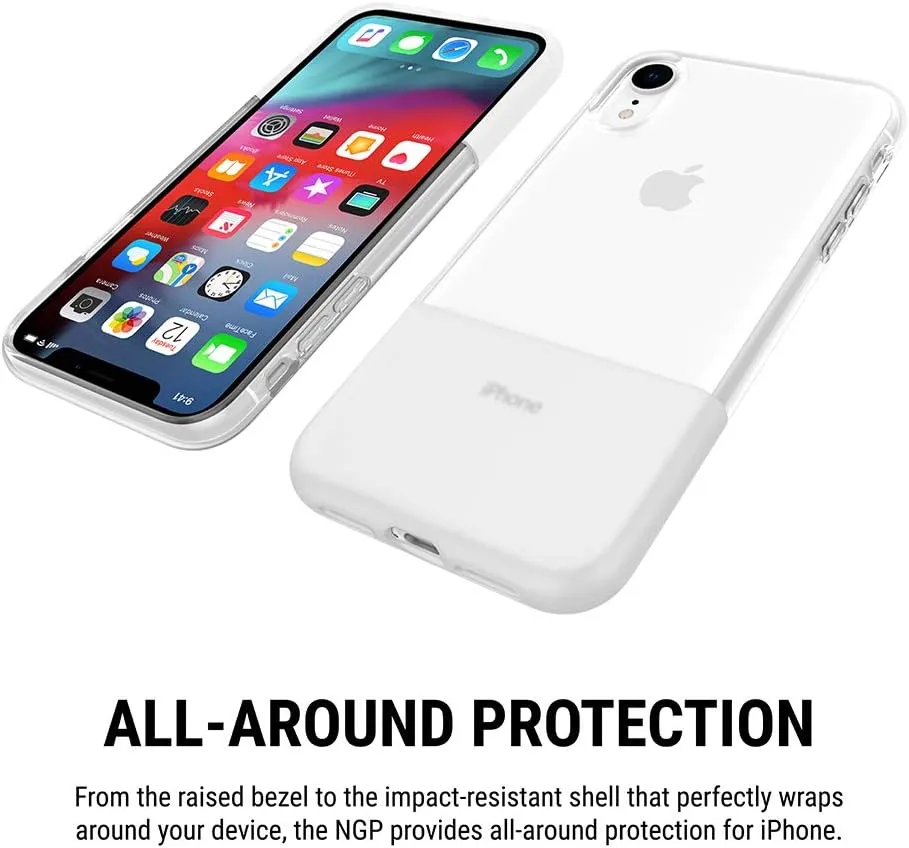 Incipio NGP Translucent Case for iPhone iPhone XR (6.1") with Flexible Shock-Absorbing Drop-Protection - Clear