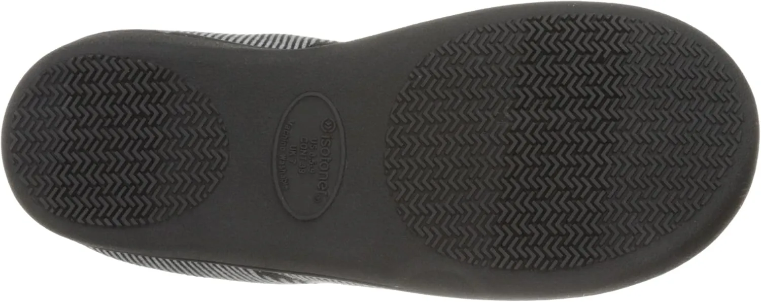 isotoner Women's Athena Slip On Cushioned Slipper with All Around Memory Foam for Indoor/Outdoor Comfort