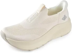 JACKSHIBO Women's Wide Toe Box Slip in Free up Hands Shoes Arch Support Orthopedic Plantar Fasciitis Slip On Walking Sneakers with Metatarsal Pad