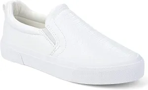 JENN ARDOR Womens Slip On Sneakers Perforated/Quilted Casual Shoes Fashion Walking Flats