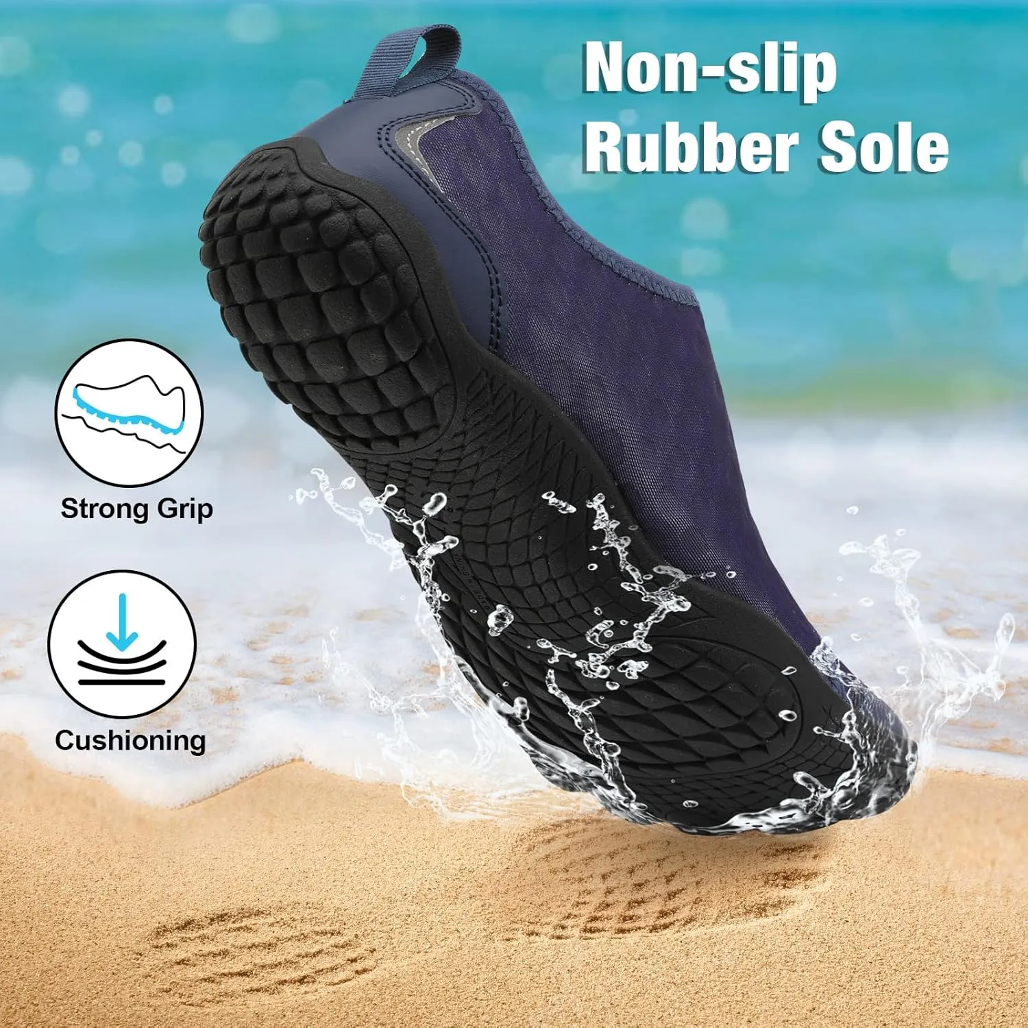 JIASUQI Water Shoes for Men Women Barefoot Swim Beach Shoes Quick Dry Hiking Shoes Sneakers for Adults