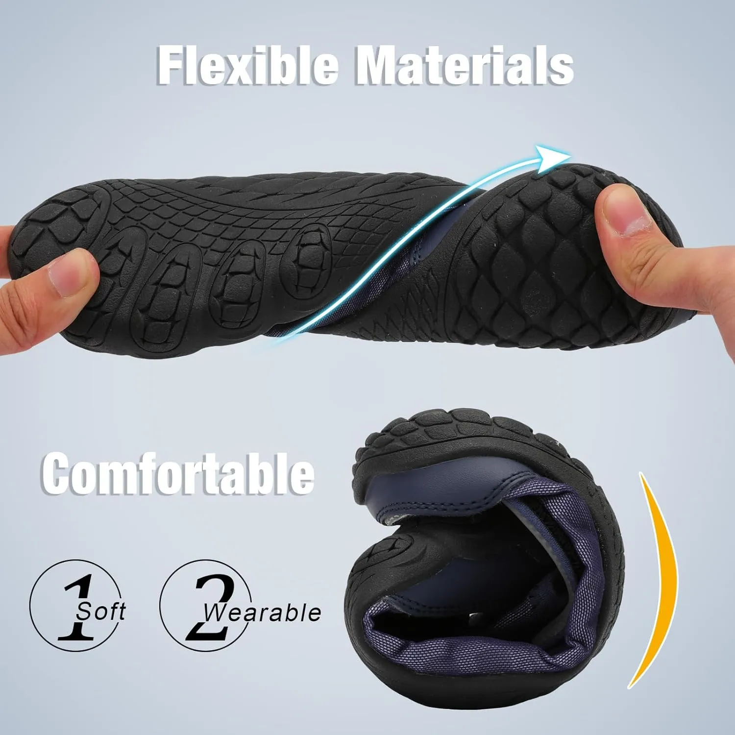 JIASUQI Water Shoes for Men Women Barefoot Swim Beach Shoes Quick Dry Hiking Shoes Sneakers for Adults