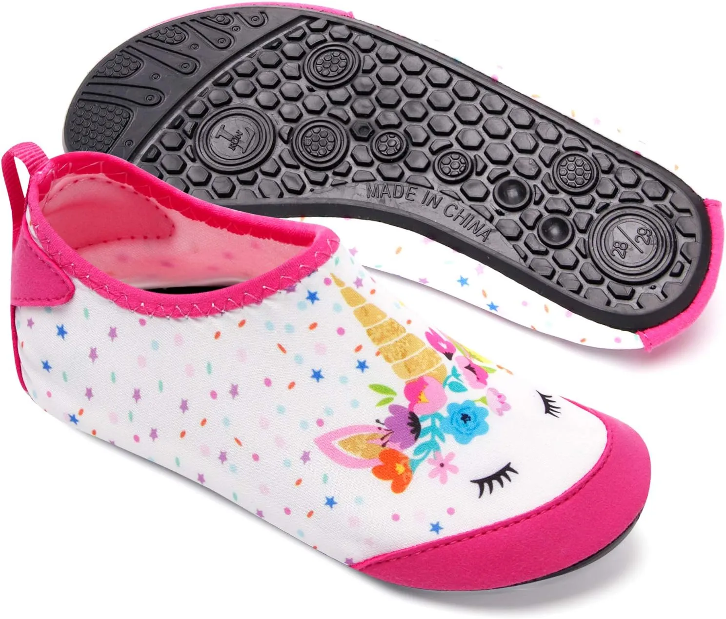 JOINFREE Kids Boys and Girls Swim Water Shoes Toddler Quick Dry Aqua Socks Barefoot Skin Shoes for Beach Sports