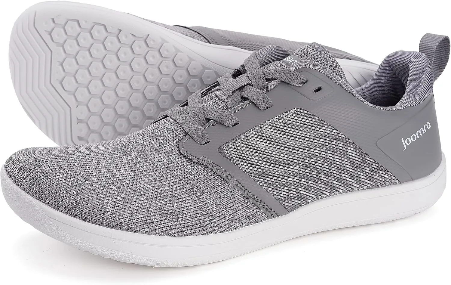 Joomra Minimalist Cross Training Shoes for Men Barefoot Zero Drop Size 8 Parkour Walking Jogger Flat Wide Toe Box Lightweight Runer Male Gym Exercise Sneakers Zapatos de Hombre Grey 41