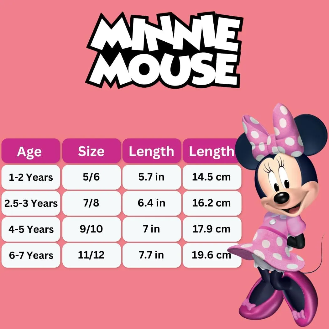 Josmo Girls Minnie Mouse Clog Sandals Closed Toe Backstrap - Baby Slip on Slides Quick Dry Water Pool Shoes (Sizes: 2-4 Infant / 5 Toddler)