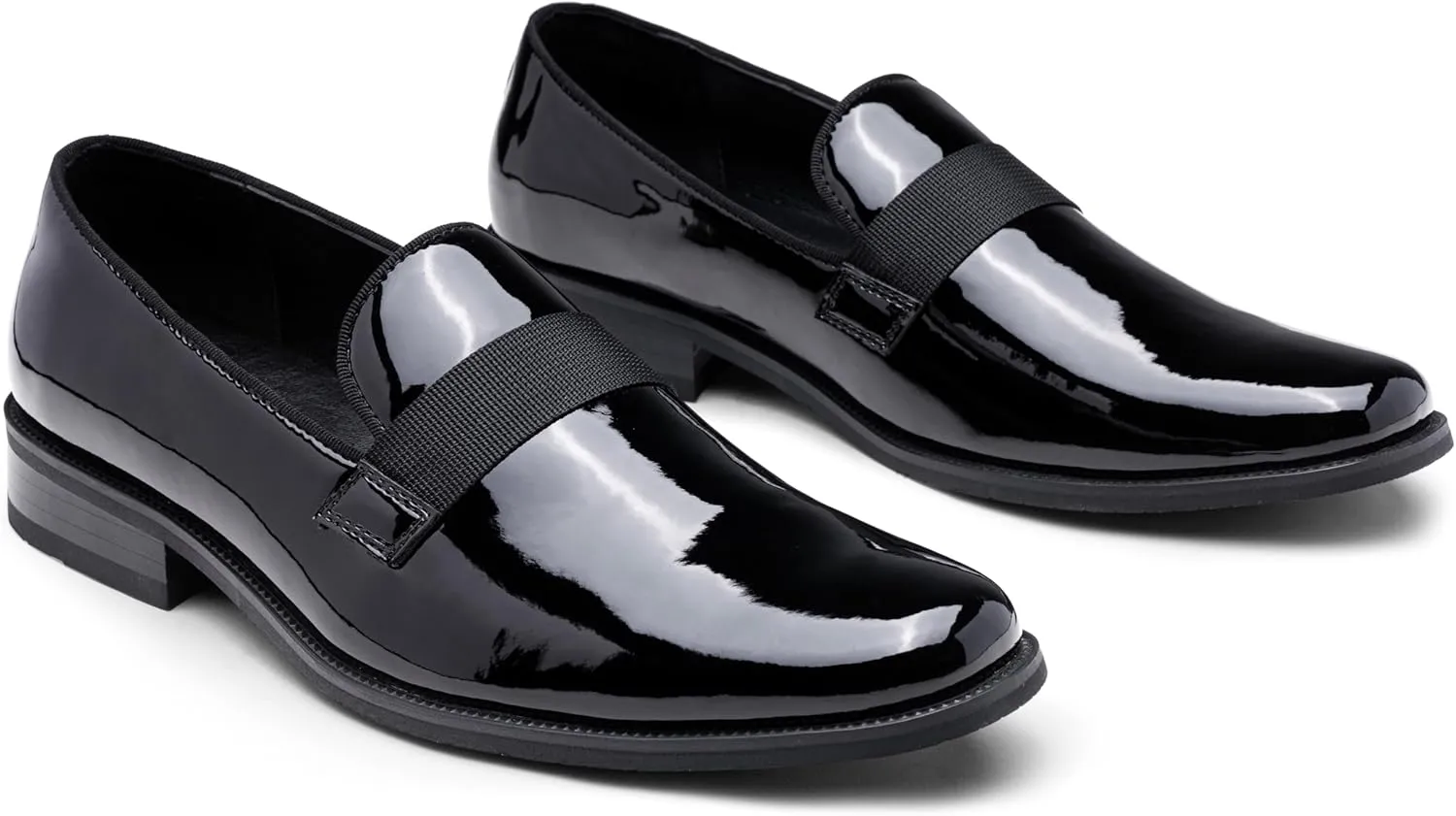Jousen Men's Tuxedo Shoes Black Dress Shoes for Men Business Formal Mens Loafers Slip On