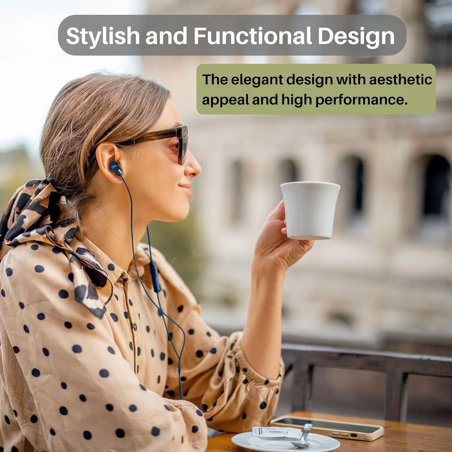 JVC Wired USB-C Earbuds - Noise Isolation - DAC - Hi-Res Audio - Built-in Mic with Mute - Comfortable Silicone Ear Tips - 3 Button Remote – Plug & Play - HAFR29UC