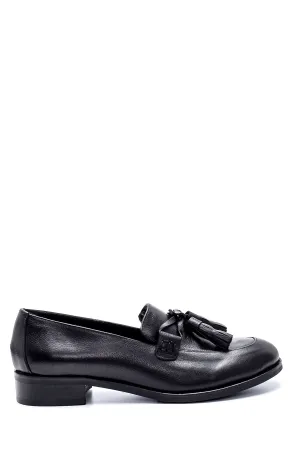 Kadın Deri Püskül Detaylı Loafer