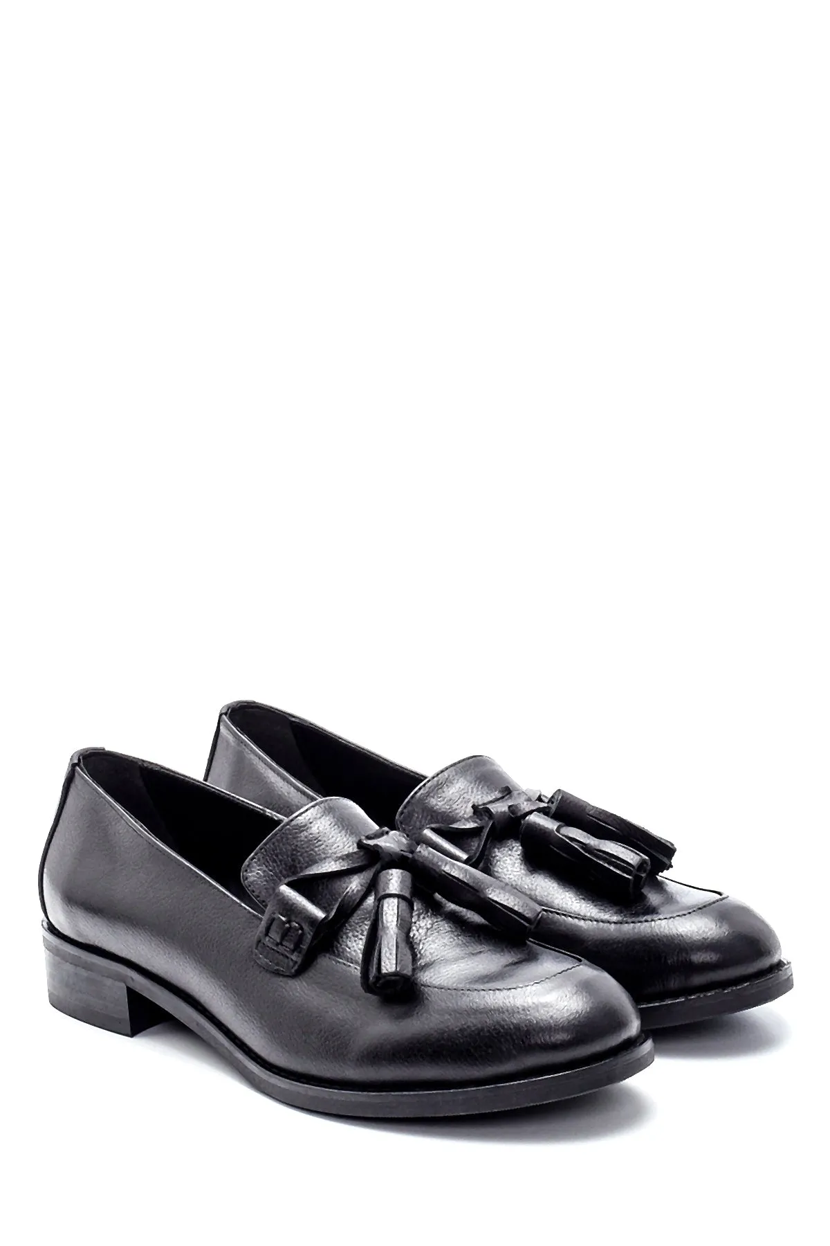 Kadın Deri Püskül Detaylı Loafer
