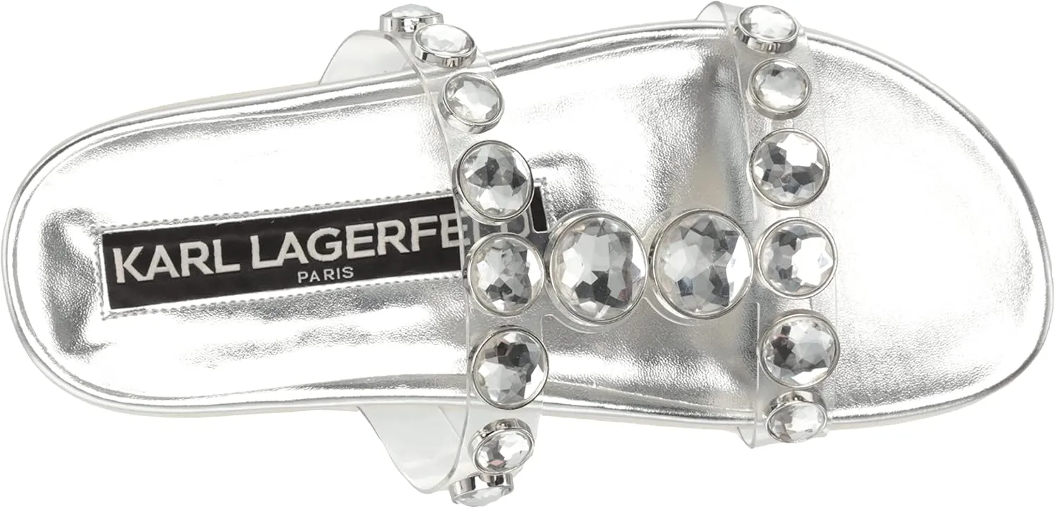 KARL LAGERFELD womens Belinda Jeweled Platform Sandal