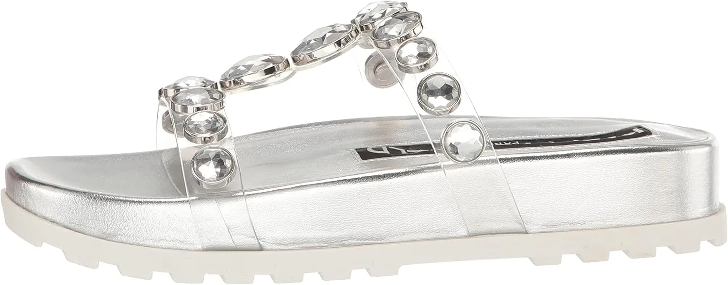 KARL LAGERFELD womens Belinda Jeweled Platform Sandal