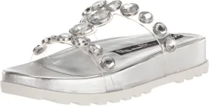 KARL LAGERFELD womens Belinda Jeweled Platform Sandal