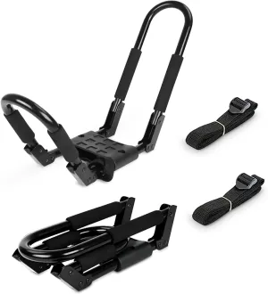 Kayak Roof Rack Foldable Kayak Roof Carrier Rack for Car, SUV, Pickup, Trucks, Kayaks Canoes Paddle Board Car Rack