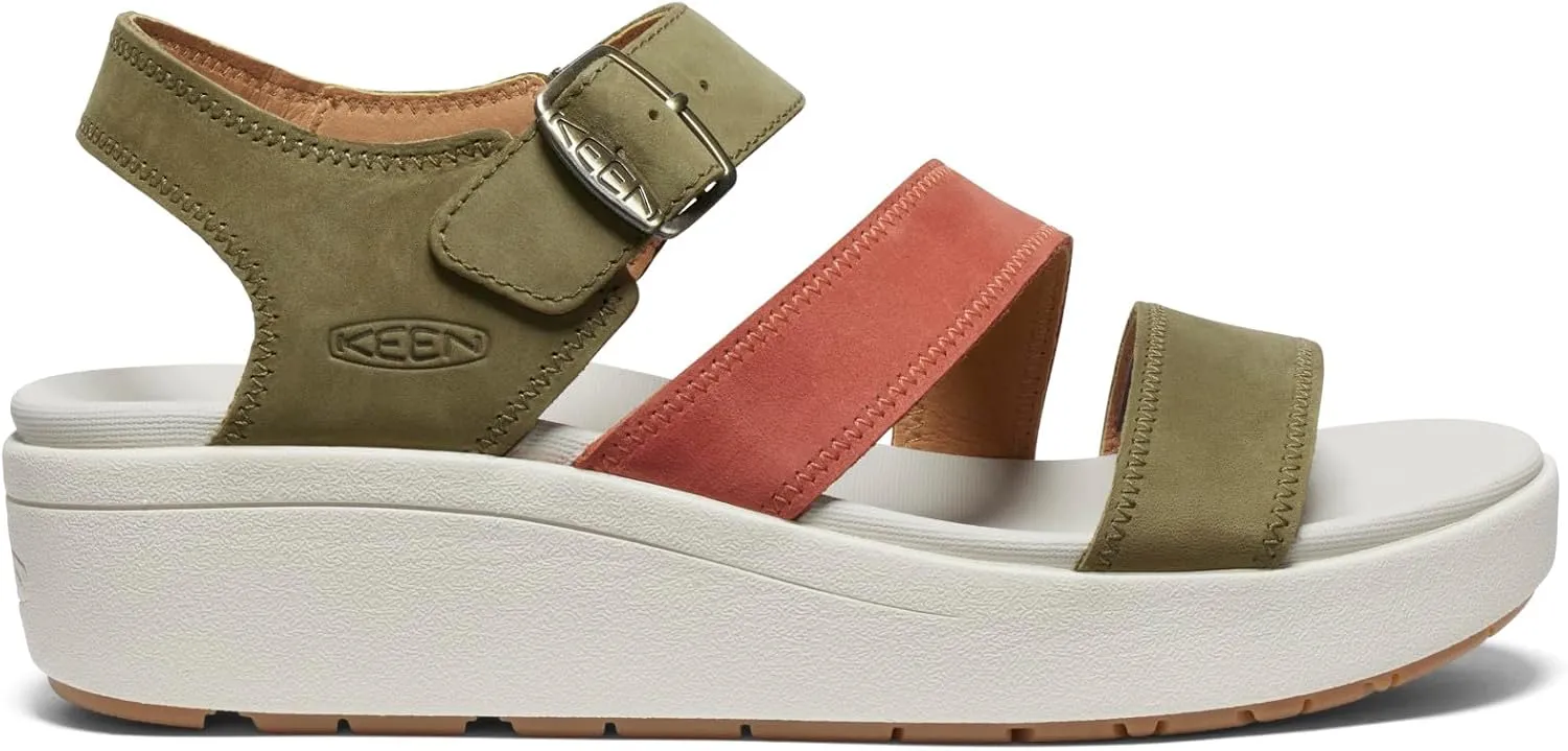 KEEN Women's Ellecity Backstrap Open Toe Adjustable Comfortable Platform Wedge Sandal
