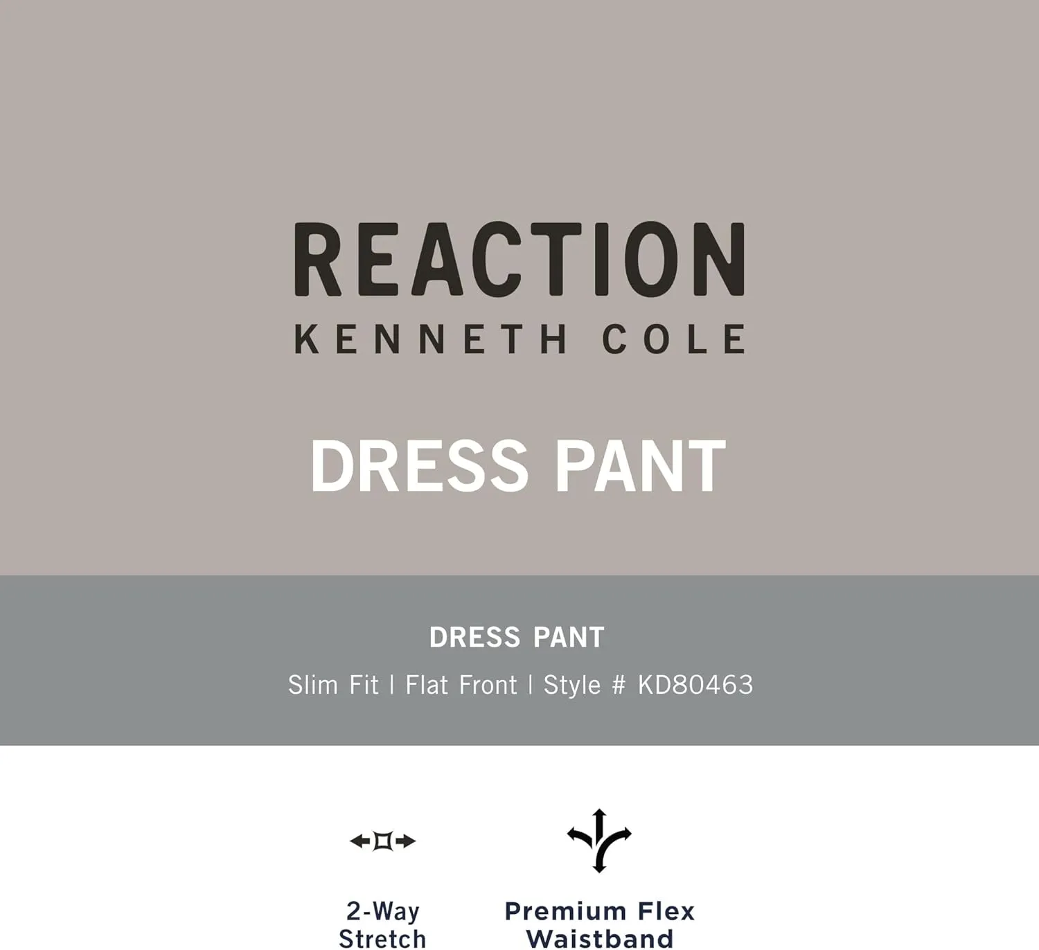 Kenneth Cole Men's Stretch Check Slim Fit Flat Front Flex Waistband Dress Pants