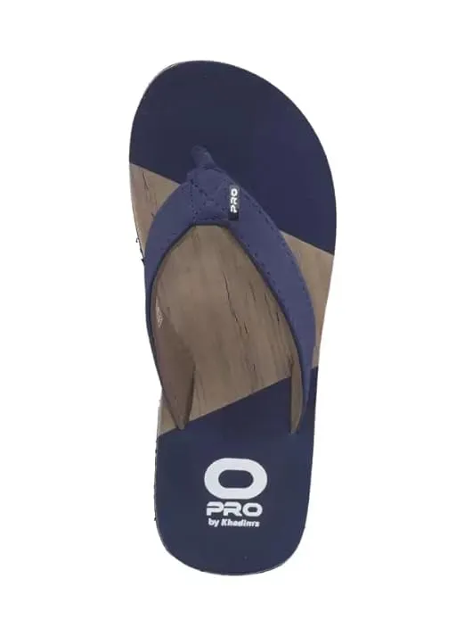 Khadim's Synthetic EVA Sole Navy Solid Slippers For Men