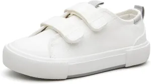 Kids Low Top Canvas Sneaker with Adjustable Hook and Loop Straps