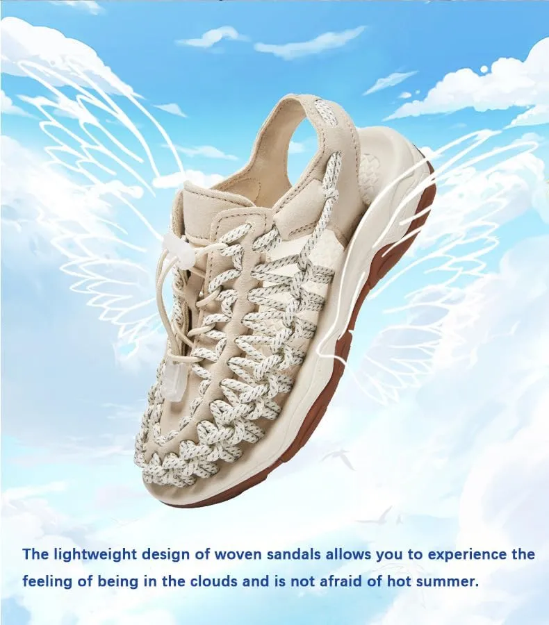 Kid's Rope Sandals for Boy's & Girl's Summer Closed Toe Sandals Outdoor Beach Sports Sandal Water Lightweight Woven Shoes