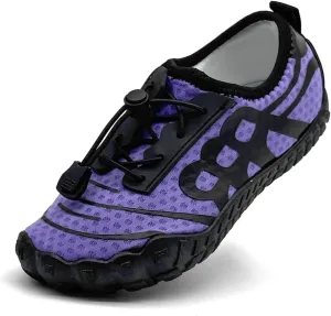 Kids Water Shoes Boys Girls Quick-Dry Beach Lightweight Toddler Barefoot Shoes Slip On Soft Walking Sneakers for Swim Beach Pool Black