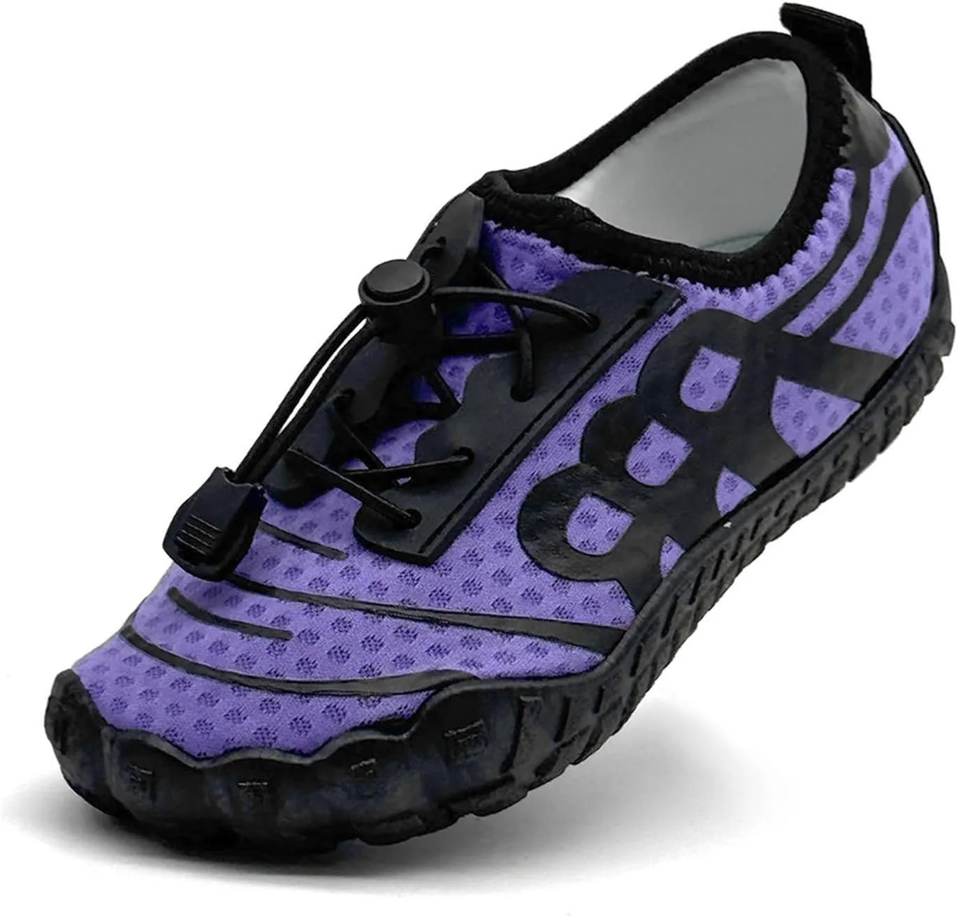Kids Water Shoes Boys Girls Quick-Dry Beach Lightweight Toddler Barefoot Shoes Slip On Soft Walking Sneakers for Swim Beach Pool Black