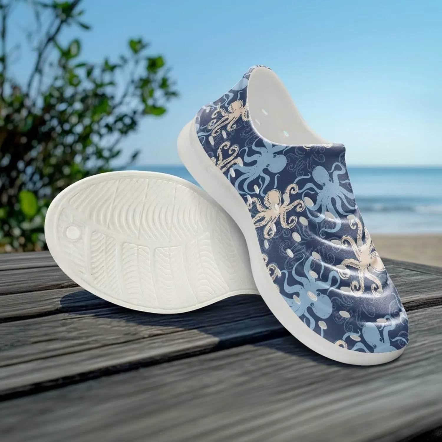 Kids Water Shoes, Cartoon Animal Slip-On Shoes, Garden Clogs for Boys Girls, Non-Slip Quick Dry Beach Sandals