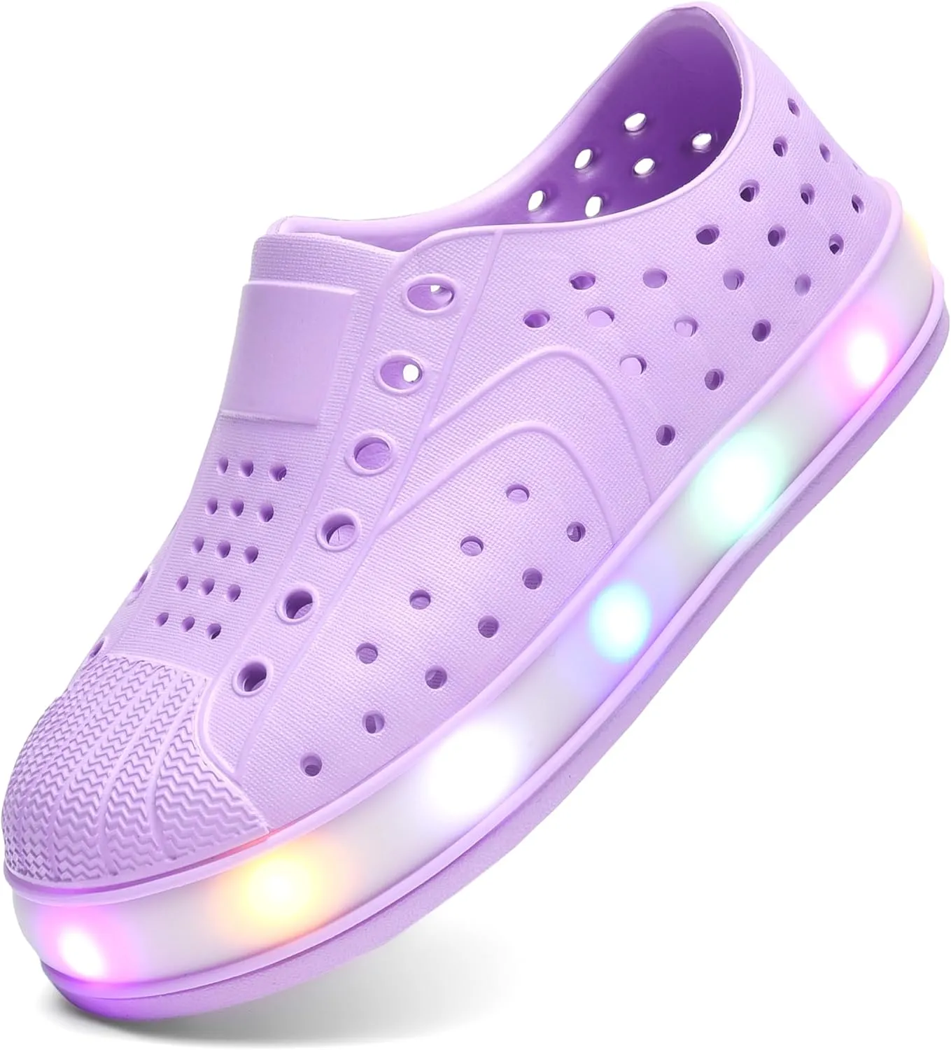 Kids Water Shoes,Toddler Slip-On Shoes,Waterproof Light Up Shoes for Boys and Girls,Lightweight Non-Slip Quick Dry Beach Sandals