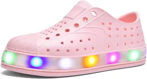 Kids Water Shoes,Toddler Slip-On Shoes,Waterproof Light Up Shoes for Boys and Girls,Lightweight Non-Slip Quick Dry Beach Sandals