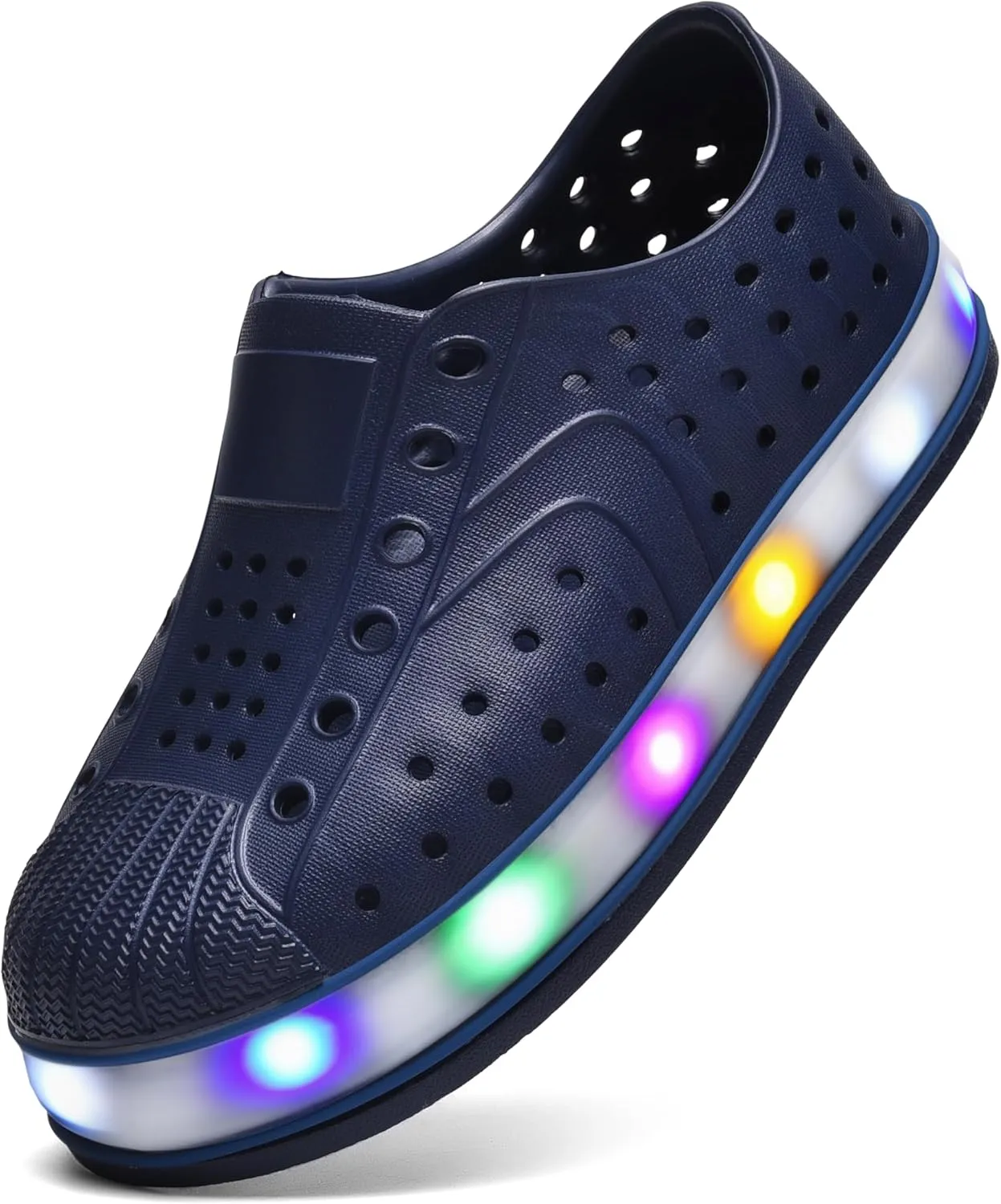 Kids Water Shoes,Toddler Slip-On Shoes,Waterproof Light Up Shoes for Boys and Girls,Lightweight Non-Slip Quick Dry Beach Sandals