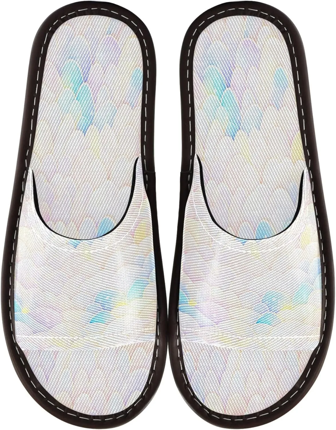 KLL Men and Women Slippers Indoor and Outdoor Ultralight Cute Slip-on Home Shoes for Travel, Hotel, Party, Guests