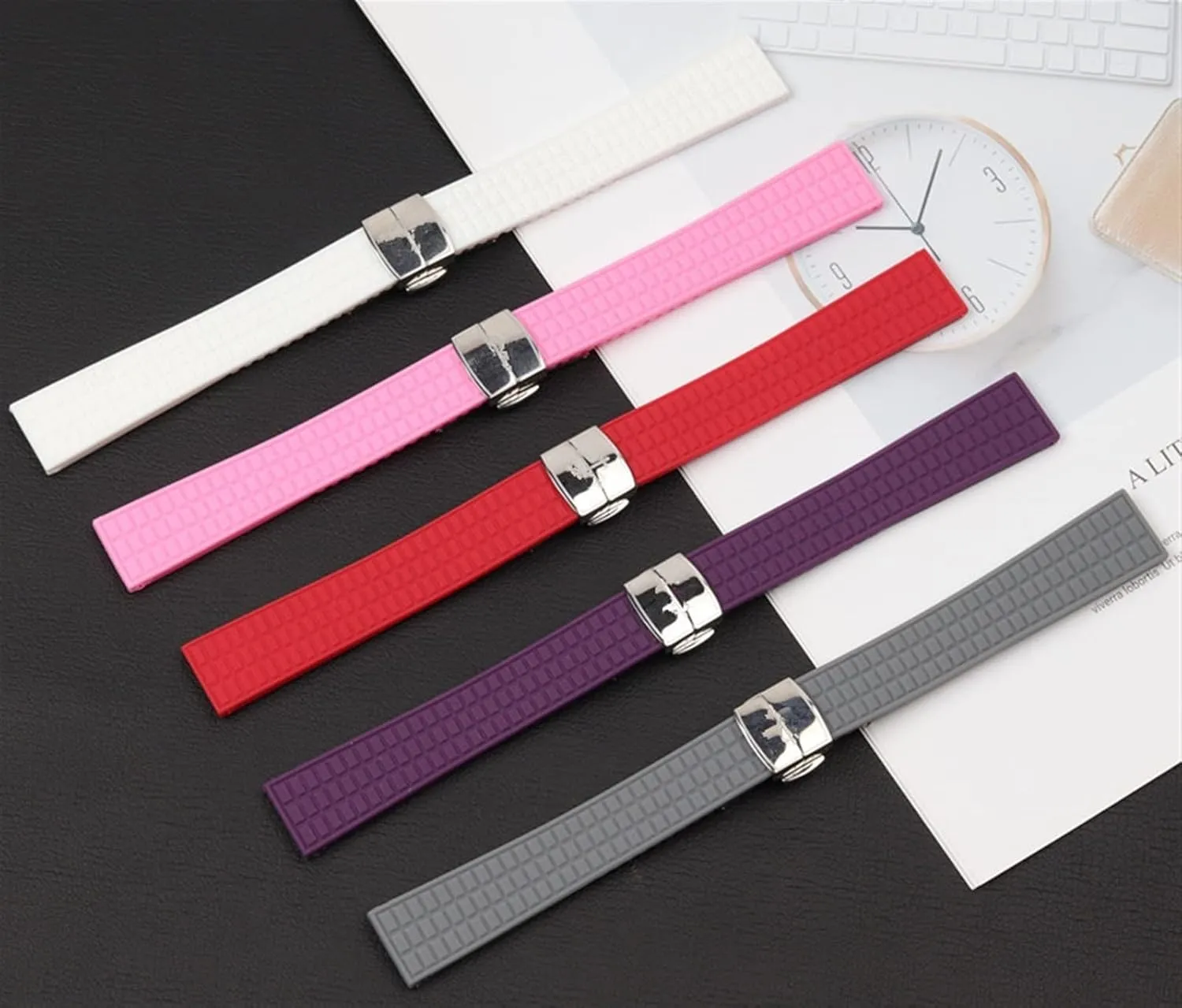 KLVN 18mm 19mm watchband for Patek strap for Philippe belt Ladies Aquanaut 5067A 491PTK Rubber Watch band