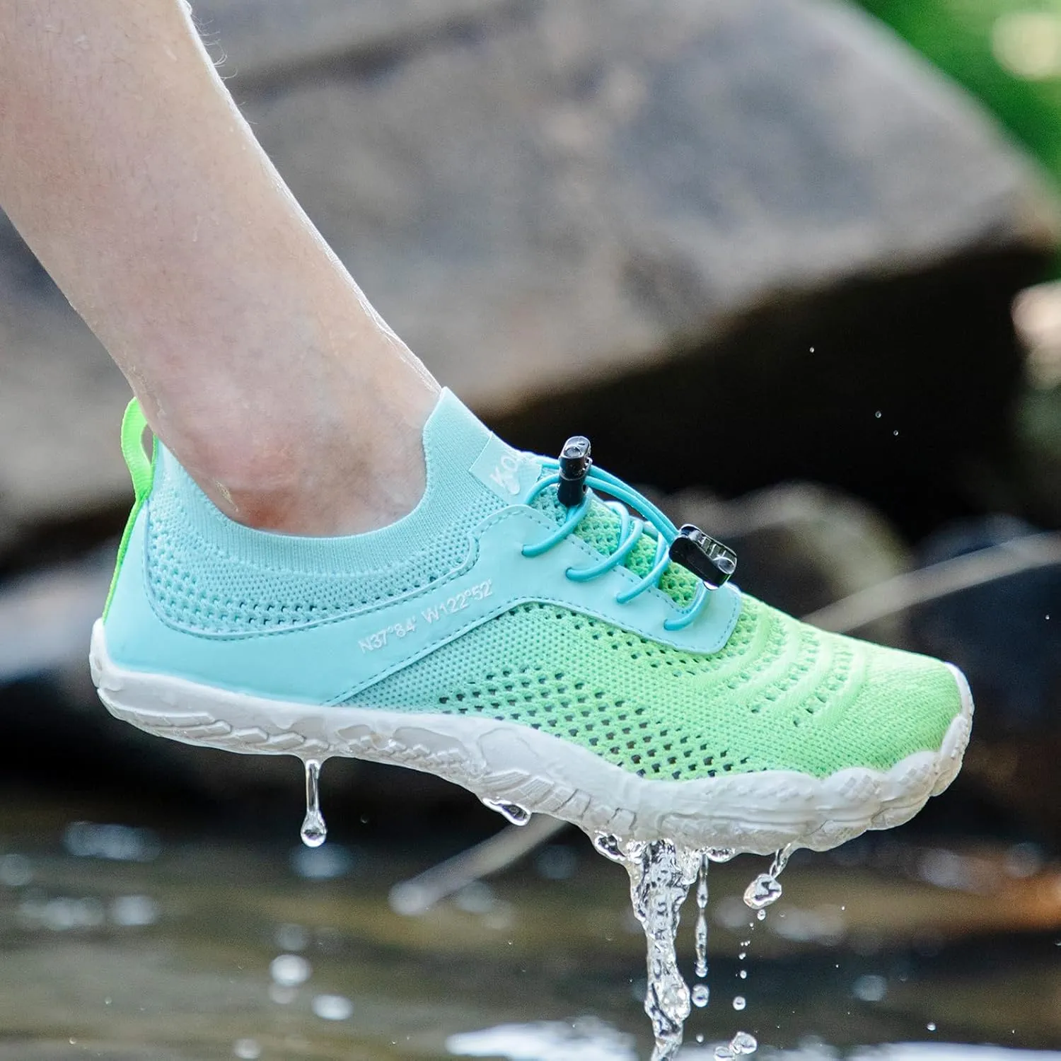 KOLILI Water Shoes Barefoot Shoes Women Slip on Lightweight Quick Dry for Beach Swim Pool Sand Surf Kayaking Hiking
