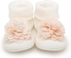 Komuello Toddler Girl Shoes, Premium Materials, Breathable, Washable, Non-Slip, Stay-On, Cotton Socks with Air Pocket Cushion for Indoor and Outdoor - BPA Free Toddler Shoes for Girls