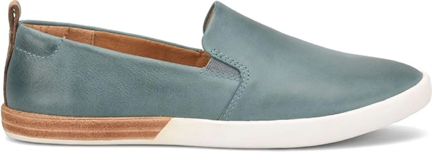 KORK-EASE Peyton Women's Slip-On - Hand-Finished Leather with Inset Stacked Heel Detail for a Unique Look