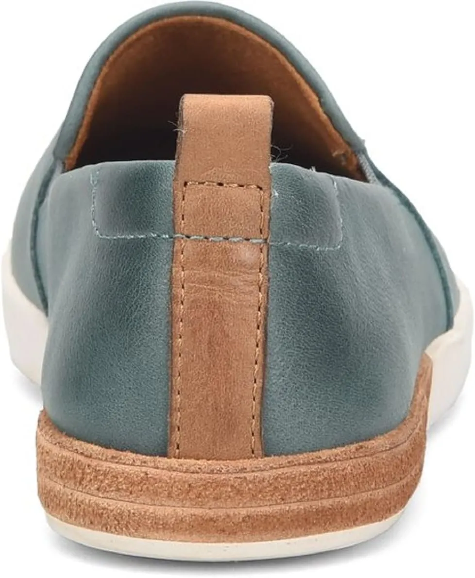 KORK-EASE Peyton Women's Slip-On - Hand-Finished Leather with Inset Stacked Heel Detail for a Unique Look