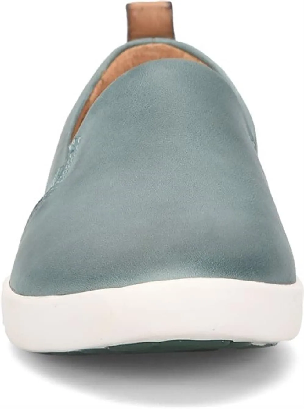 KORK-EASE Peyton Women's Slip-On - Hand-Finished Leather with Inset Stacked Heel Detail for a Unique Look