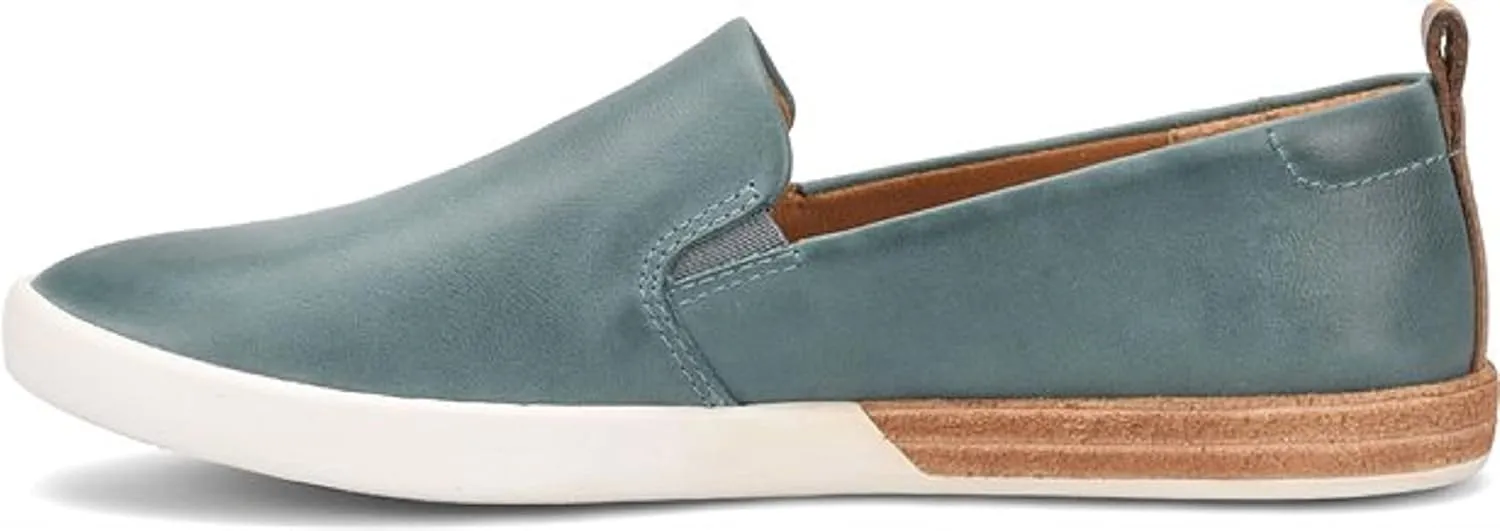 KORK-EASE Peyton Women's Slip-On - Hand-Finished Leather with Inset Stacked Heel Detail for a Unique Look