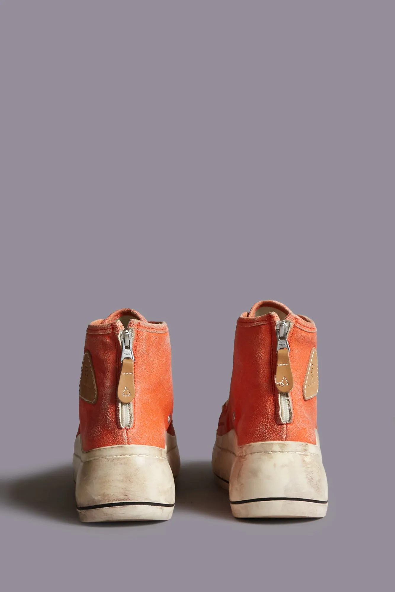 KURT HIGH TOP SNEAKER - ORANGE / LIGHT BLUE