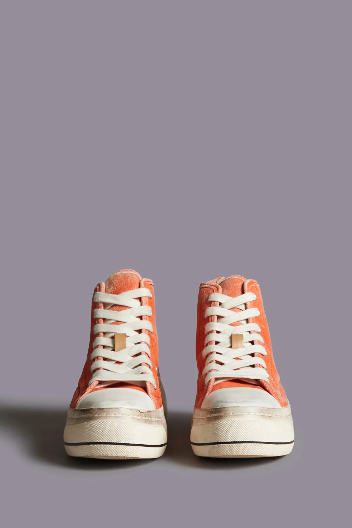 KURT HIGH TOP SNEAKER - ORANGE / LIGHT BLUE