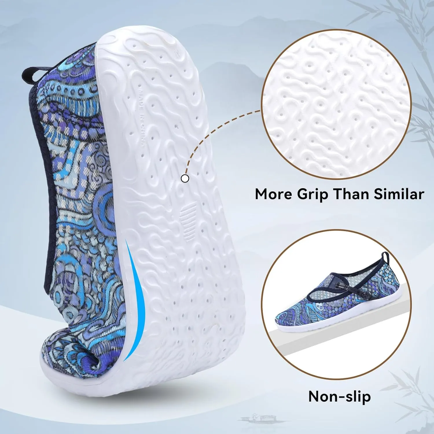 L-RUN Womens Mens Water Shoes Barefoot Aqua Socks Quick-Dry Non Slip Shoes for Beach Swim Pool River Boating Surf Yoga
