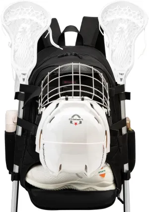 Lacrosse Bags - Extra Large Lacrosse Backpack with Two Sticks holder and Separate Cleats Compartment Field Hockey Bag