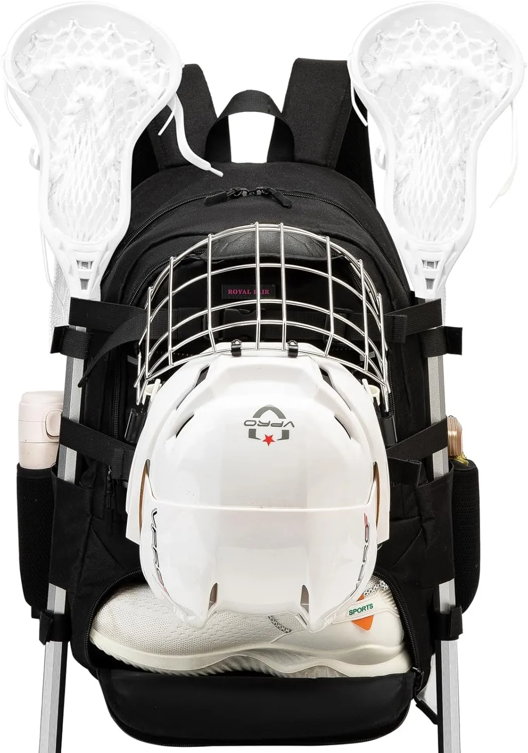 Lacrosse Bags - Extra Large Lacrosse Backpack with Two Sticks holder and Separate Cleats Compartment Field Hockey Bag