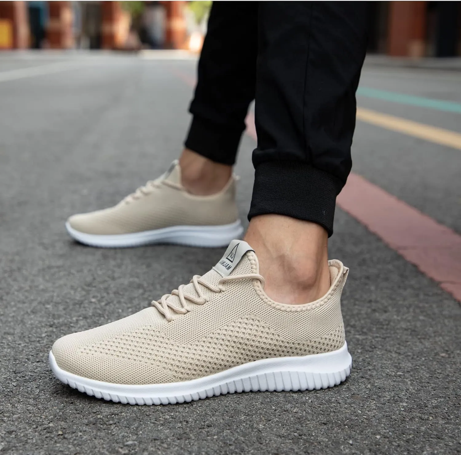 LCGJR Men's Road Running Shoes Fashion Sneakers Lightweight Walking Shoes Breathable Mesh Workout Casual Shoes Non Slip Tennis Outdoor Travel