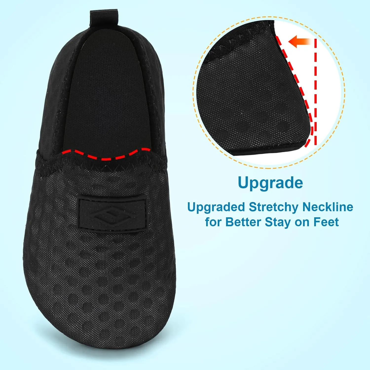 Lefflow Toddler Water Shoes Kids Quick Dry Beach Swim Socks Shoes Baby Non Slip House Slippers