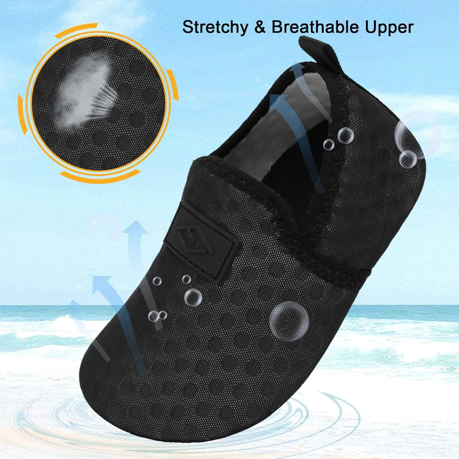 Lefflow Toddler Water Shoes Kids Quick Dry Beach Swim Socks Shoes Baby Non Slip House Slippers